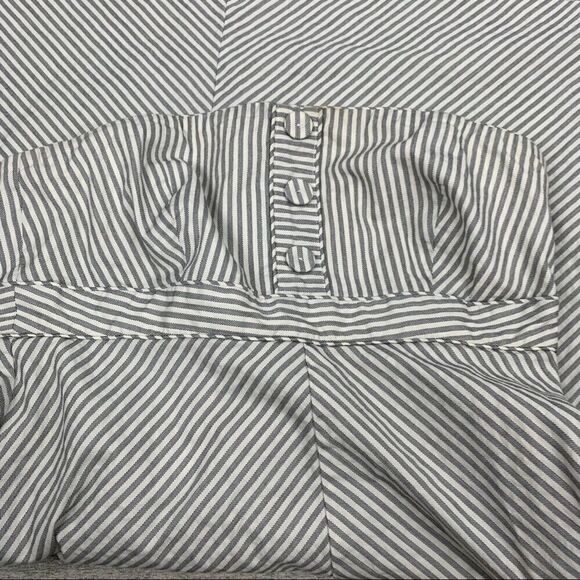 Gap Strapless Button-Front Sundress Size 6 White & Gray Stripe - Picture 10 of 10